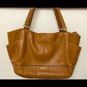 COACH Park Leather Carrie Tote Bag
